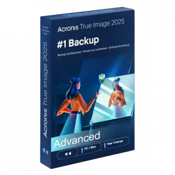 Acronis True Image | Advanced + 500 GB Acronis Cloud Storage | 1 PC/MAC | 1 Jahr