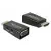 Adapter DeLOCK 65901 HDMI A auf VGA & 3,5 mm Audio Schwarz