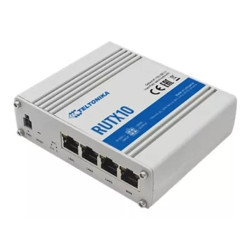 Teltonika RUTX10 Wireless Router Gigabit Ethernet Dual-Band (2,4 GHz / 5 GHz) Weiß