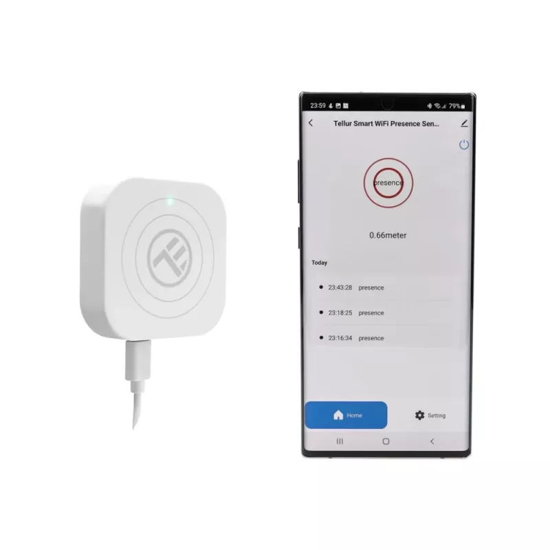 Präsenzsensor Tellur TLL331552 WiFi Weiß — kabelloser Präsenzmelder, weiß
