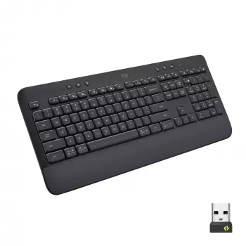 Logitech Signature K650 - Tastatur - Kabellos - Bluetooth 5.1 - QWERTZ - Schwedisch - Graphit