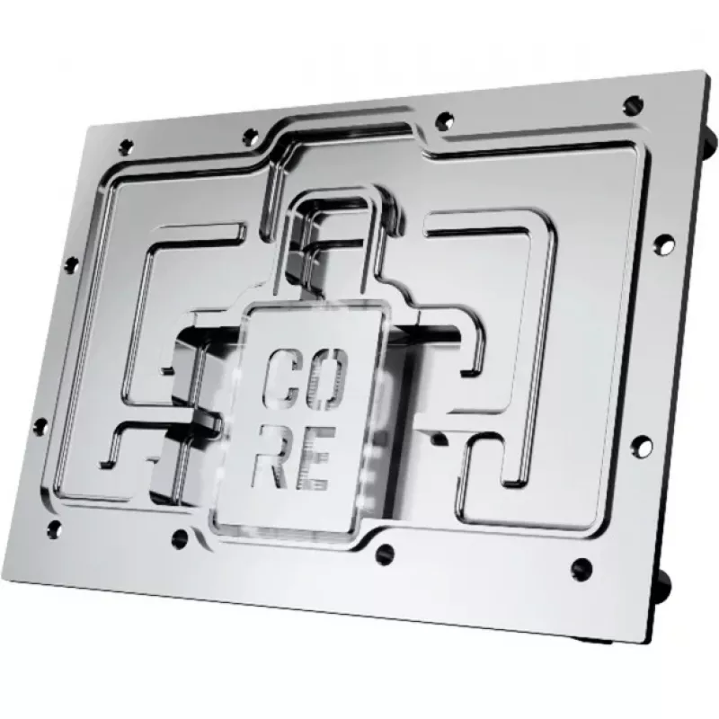 Kühlblock Alphacool Core RX 9070 XT Mercury Transparent Chrome mit Backplate