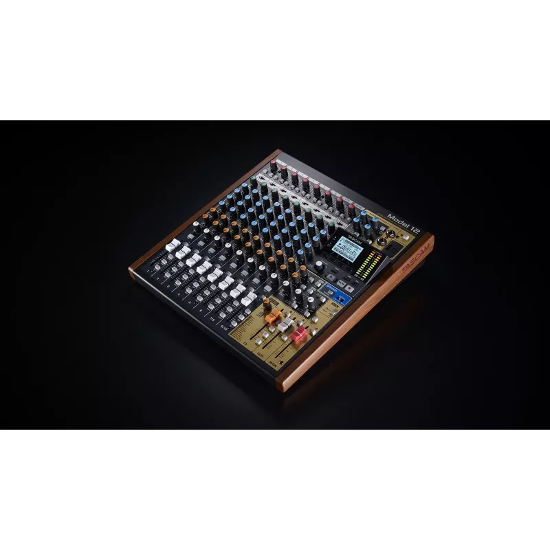Mixer Tascam Model 12 — 12‑Kanal Analog‑/Digitalmischpult, 24‑Bit, 48 kHz, USB‑C, SD‑Karte, Bluetooth 5.0