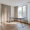 Wäscheständer VILEDA Infinity Flex Ultimate Teleskop — schwarz, beschichtetes Aluminium, 30 m Trockenfläche, faltbar, Rollen