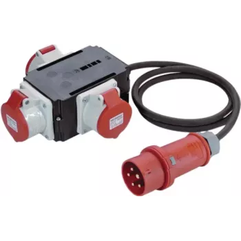 Bachmann H07RN-F5G - Stromverteiler - IEC 60309 16A auf IEC 60309 16A - AC 230/400 V - 16 A - 2,0 m - für den Außenbereich (349.035)