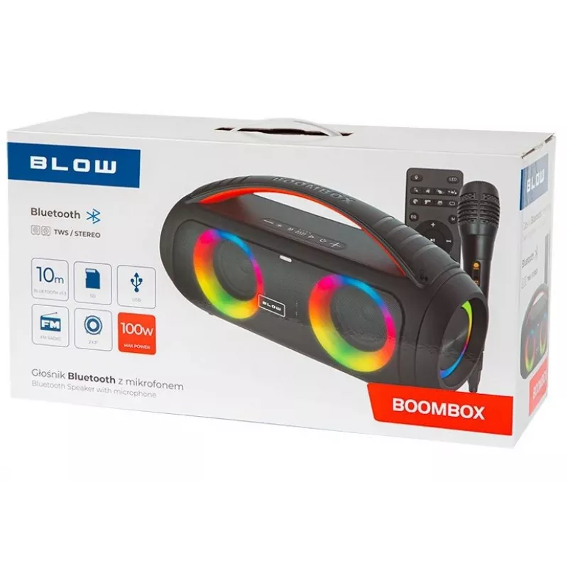 Tragbarer Lautsprecher BOOMBOX Bluetooth-Lautsprecher, 30-356#, BLOW, Schwarz
