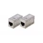 Digitus CAT 6 Modular-Kupplung, geschirmt, 2 Stück, RJ-45, Goldkontakte, Silber