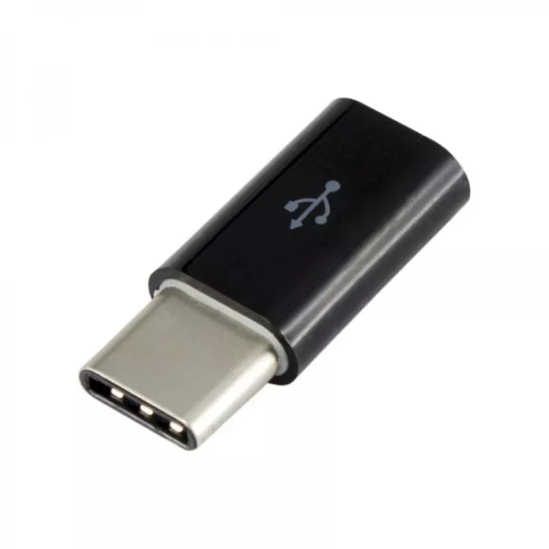 Sbox Micro USB 2.0 F. -> TYPE C M. Schwarz AD.USB-C B