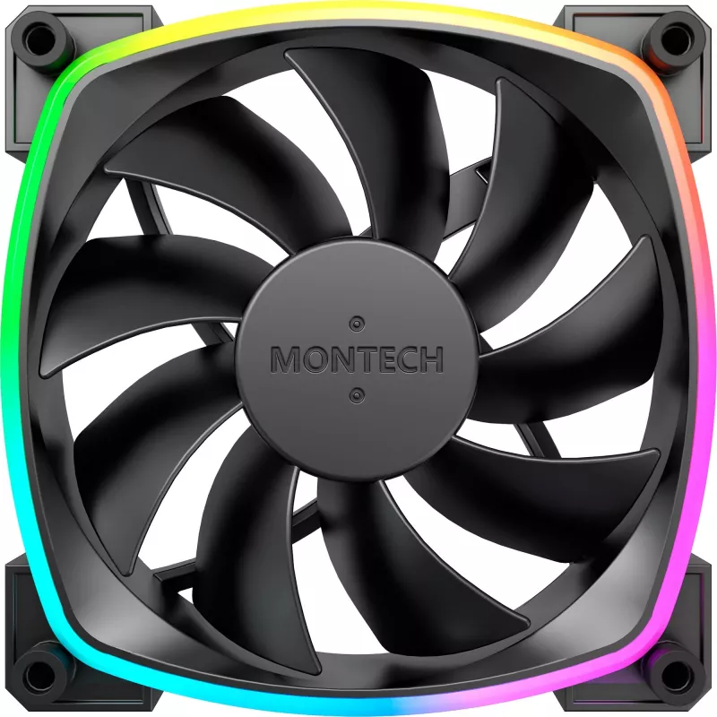 MONTECH AX120 120mm ARGB 3er-Pack Gehäuselüfter - Schwarz