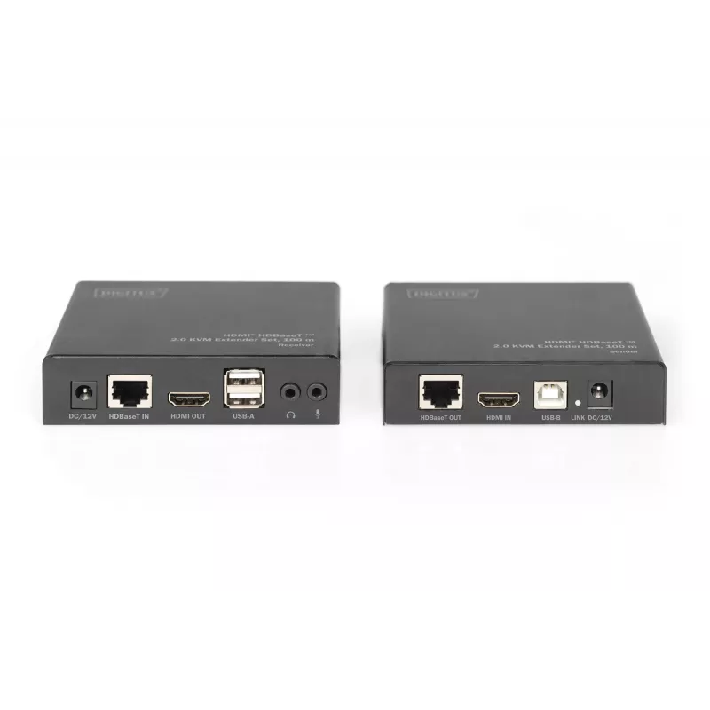 Digitus 4K HDMI HDBaseT™ 2.0 KVM Extender Set, 100 m