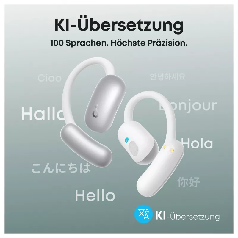 ANKER Soundcore AeroFit 2 AI white Open-Ear-Kopfhrer 35 Stunden Wiedergabezeit IP55 inkl. KI Assisent und bersetzung