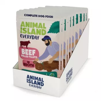 ANIMAL ISLAND Rinderfilets in Brühe für Hunde 10x150g