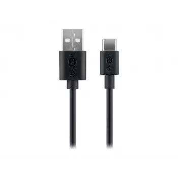 Wentronic Goobay - USB-Kabel - USB (M) auf USB-C (M) - USB 2.0 - 3 A - 2,0 m - Schwarz (59122)