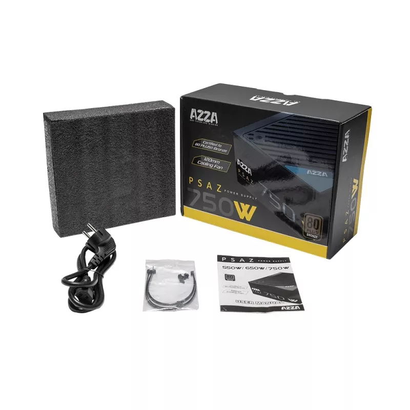 Azza PSAZ-750W Netzteil 20+4-Pin ATX ATX Schwarz