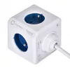 Allocacoc 2402BL/FREUPC Steckdosenleiste 1,5 m 4 AC-Steckdosen Innenbereich Blau, Weiß