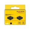 DeLock HDMI 2-1 bidirektional 4K 60 Hz kompakt - Retail Box - Video/Audio-Switch - 2 x HDMI - Desktop (64072)