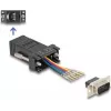 DeLOCK D-Sub 9-polig Stecker auf RJ12 Buchse Montage-Kit schwarz