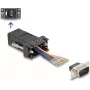 DeLOCK D-Sub 9-polig Stecker auf RJ12 Buchse Montage-Kit schwarz