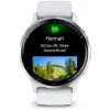 Smartwatch GARMIN Venu 3 – 1,4 Zoll AMOLED, 45 mm Gehäuse, GPS, Wi‑Fi, 8 GB, Silber/Weiß, Silikonarmband
