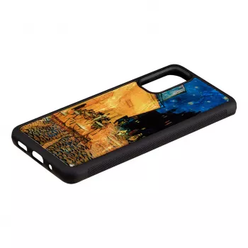 Schutzhülle iKins für Samsung Galaxy S20 – schwarz, Caféterrasse-Design