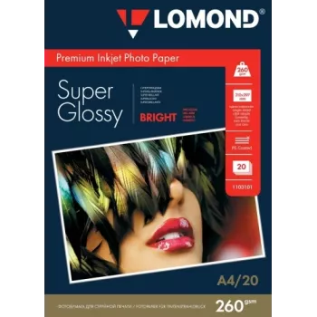 Fotopapier Lomond Premium 260 g/m² A4 Super Glossy, 20 Blatt