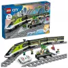 LEGO 60337 City Express Personenzug Set ferngesteuertes Spielzeug Geschenk für Kinder Jungen und Mädchen mit funktionierenden Scheinwerfern 2 Waggons und 24 Schienenteilen