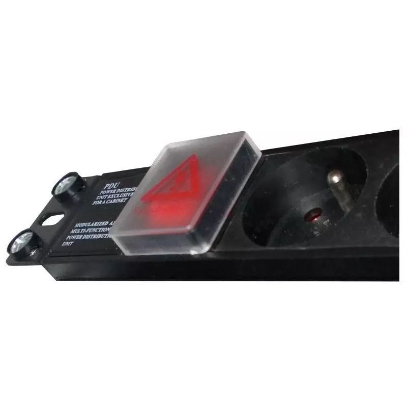 Alantec PZ071U power extension 1.8 m 7 AC outlet Indoor Schwarz
