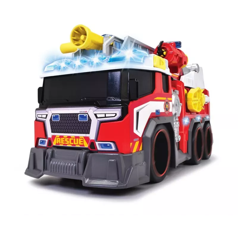 Feuerwehr-Spielzeugauto Dickie Modell 203307000 — batteriebetrieben, ab 3 Jahren, Farben: Schwarz/Blau/Rot/Weiß/Gelb