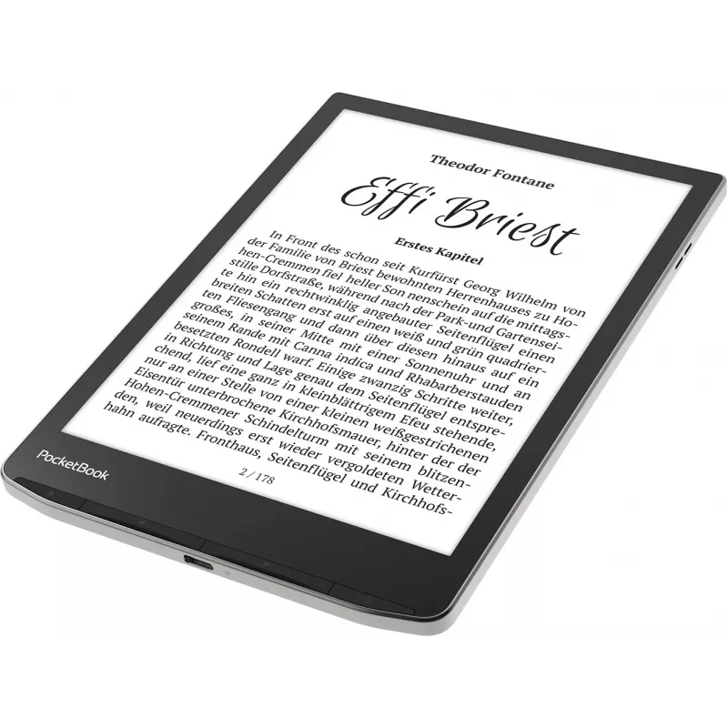 E-Book-Reader PocketBook InkPad 4 7,8 Zoll E Ink Carta, 32 GB, Wi‑Fi, Schwarz/Silber