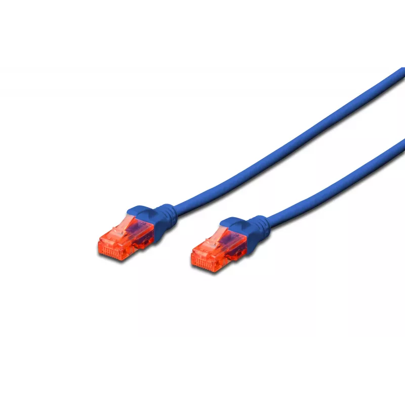 Netzwerkkabel Digitus CAT 6 U/UTP RJ-45 Cat6 0,25 m Blau