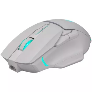 Kabellose Maus DEFENDER Stix GM-009 RF — optisch 3200 DPI, 6 Tasten, beidhändig, USB RF, batteriebetrieben, weiß