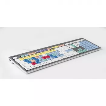 Tastatur Logickeyboard ALBA Universal USB AZERTY French Silver