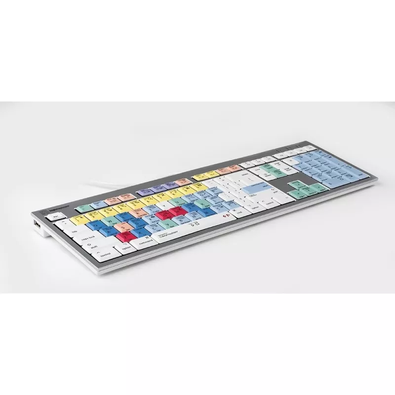 Tastatur Logickeyboard ALBA Universal USB AZERTY French Silver