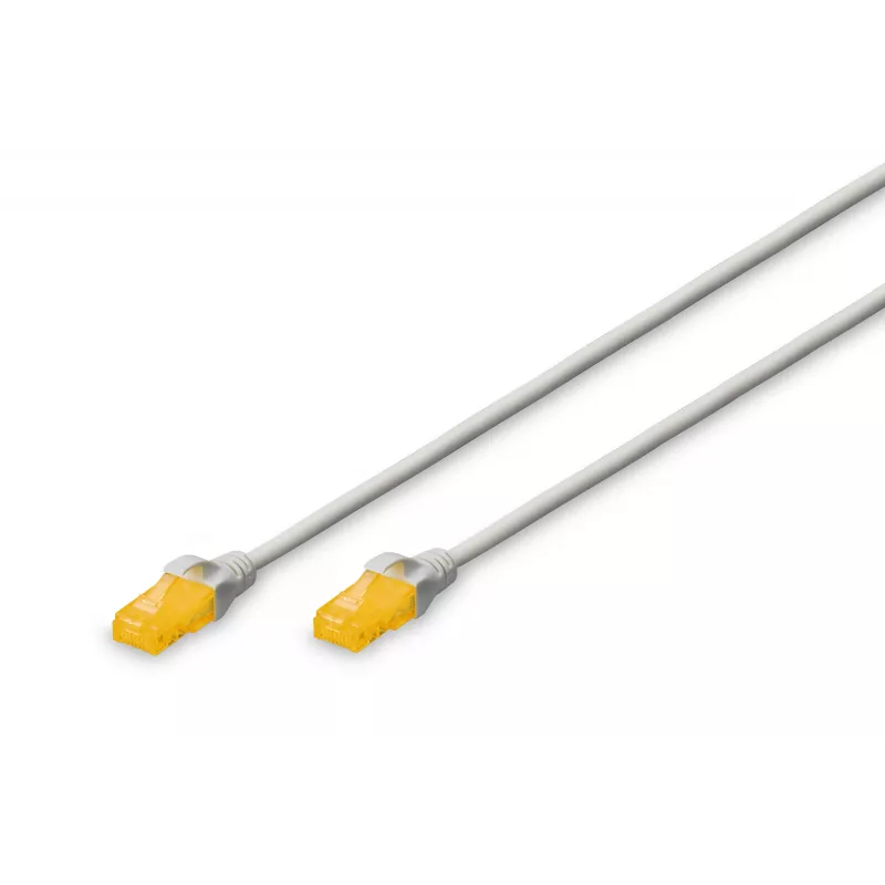 DIGITUS CAT 6A U/UTP schlank Patchkabel RJ-45 Cat6a 2m Grau
