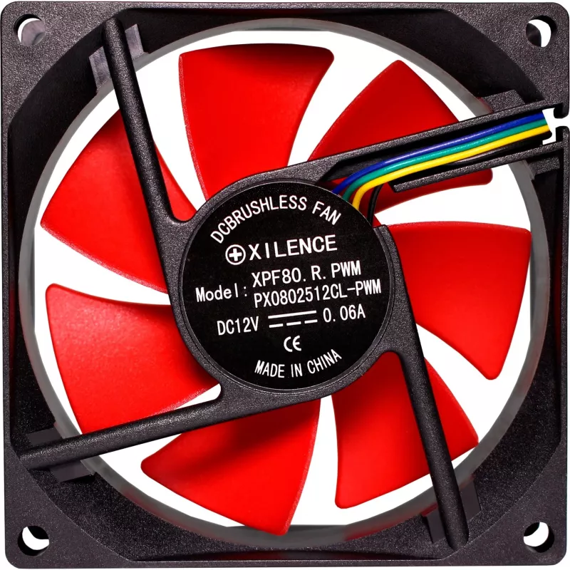 XILENCE XF040 80mm PWM Gehäuselüfter - Rot