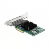 DeLOCK PCI Express x4 Karte 4 x RJ45 Gigabit LAN BCM Grau