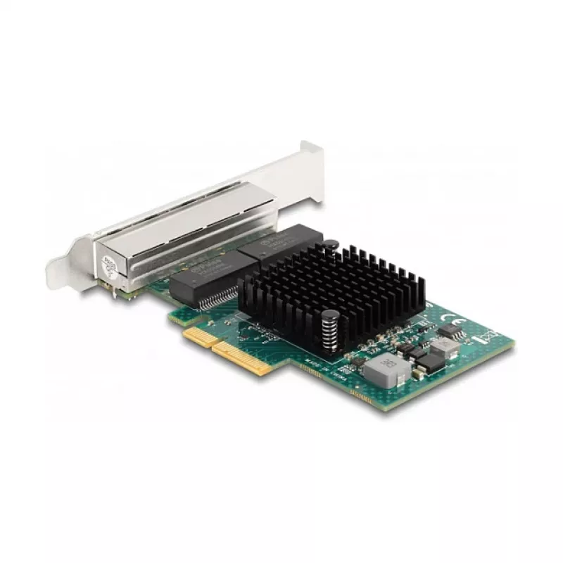 DeLOCK PCI Express x4 Karte 4 x RJ45 Gigabit LAN BCM Grau