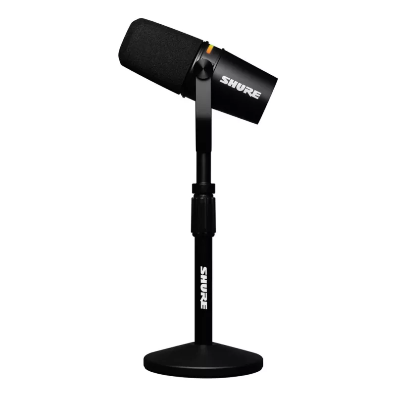 Shure MV7+-K-BNDL - Redner-/Gesangsmikrofon mit XLR/USB-C-Anschluss, schwarz + Tischstativ GATOR