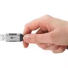 Ethernet-Kabel USB-A 3.2 Gen1 Stecker > RJ-45 Stecker, LAN-Adapter schwarz/Silber, 1,5 Meter, geflochtener Textilmantel