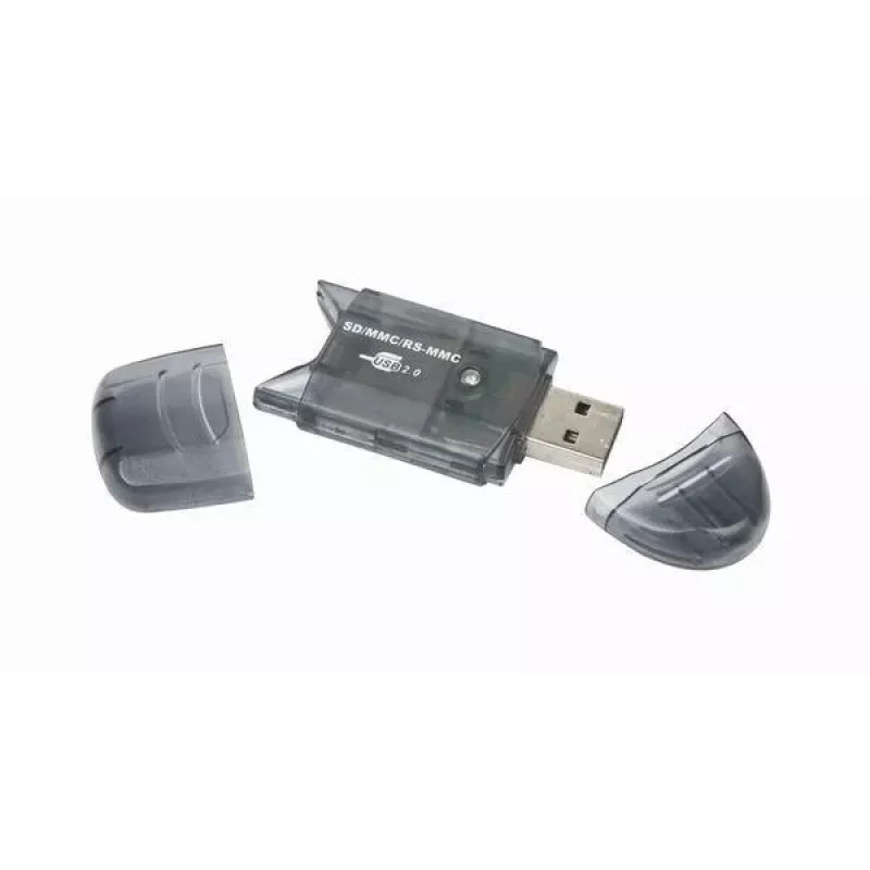 USB 2.0 Kartenleser Gembird FD2-SD-1 — MMC/SD/SDHC/SDXC, 73×30×10 mm, 13 g, Schwarz