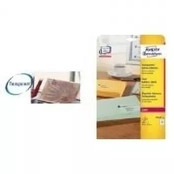 Druckeretiketten transparent Avery L7551-25