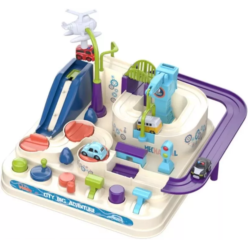 Spielzeug-Rennbahn-Set Extralink TOYS — intelligentes Autospielset, modulare Streckenteile, batteriebetriebene Fahrzeuge