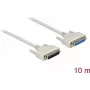 Serielles Kabel DELOCK 83678, D-Sub 25-polig auf D-Sub 25-polig, beige, 10 m