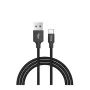 USB-Datenkabelset Devia Pheez Series Micro – 3er-Pack: 25 cm, 1 m, 2 m – Schwarz