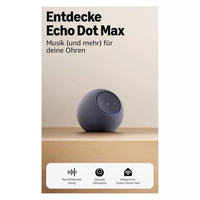 Amazon Echo Dot Max 2025 - Graphite - Bluetooth (B0DKLFHZDH)