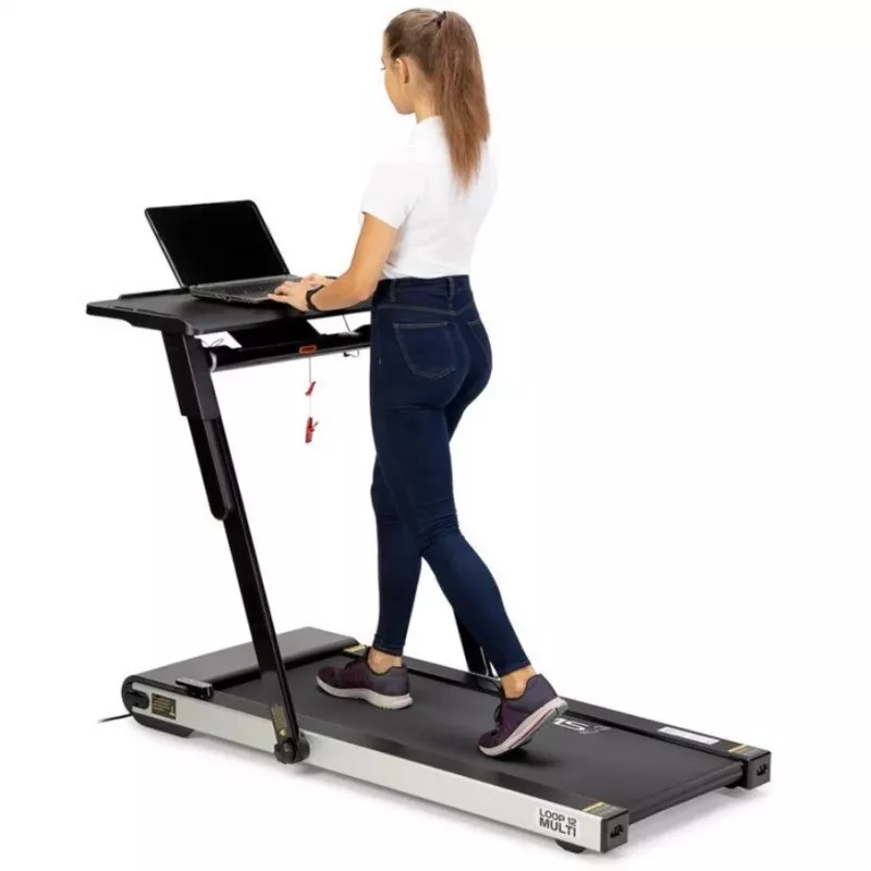 HMS LOOP12 MULTI Elektrisches Laufband mit Schreibtisch 1-12 km/h, schwarz
