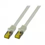 EFB-Elektronik RJ45 Patchkabel Cat.6A S/FTP LSZH Cat.7 Rohkabel Grau 3m