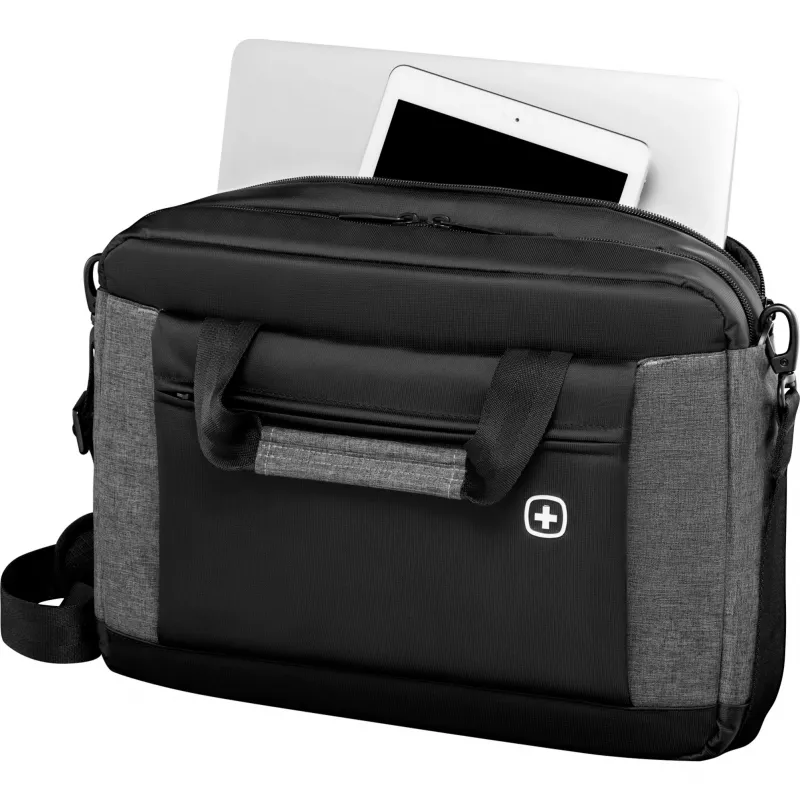 WENGER Underground Notebook-Tasche für 35,8 bis 39,6 cm 14,1 bis 15,6 Zoll Toploader Tablet Laptop schwarz
