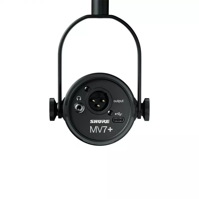 Shure MV7+-K - Vortrags- und Gesangsmikrofon mit XLR/USB-C-Anschluss, schwarz