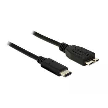 USB-Kabel DeLOCK 1m USB 3.1 USB 3.2 Gen 2 USB C Micro-USB B Schwarz